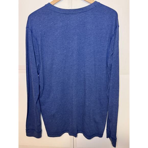Hurley Men's Blue Long Sleeve Henley Tee L - Picture 2 of 5